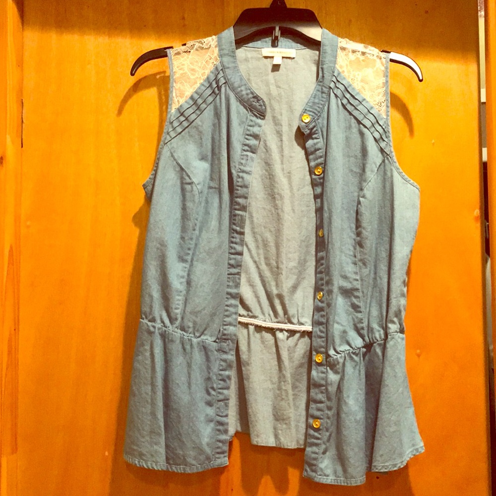 Jean lace vest